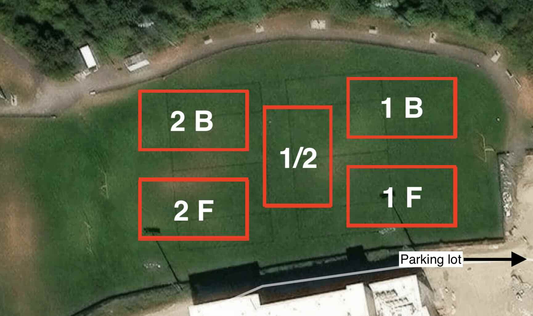 Coakley Middle School field layout for Kindergarten