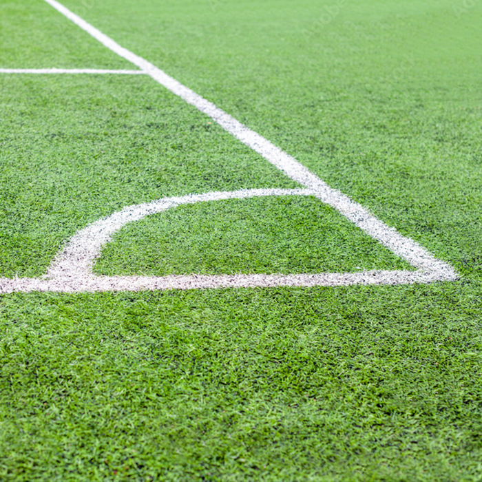 Corner markings of a soccer field